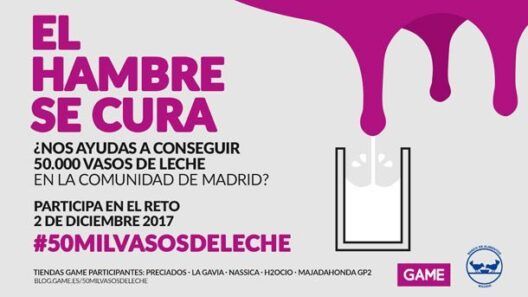 50 Mil Vasos de Leche GAME y Banco de Alimentos