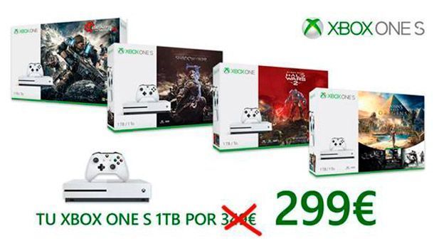 Xbox One S 1 Tb Pack 299€