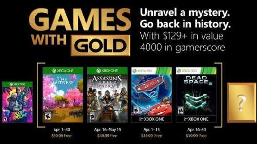 Juegos Xbox Live Gold Abril 2018