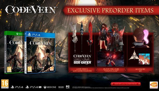 Code Vein Exclusive Preorder Items