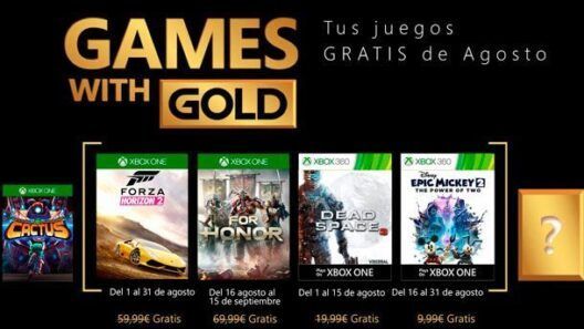 Games with Gold Agosto 2018