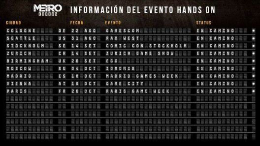 Metro Exodus Evento Hands On