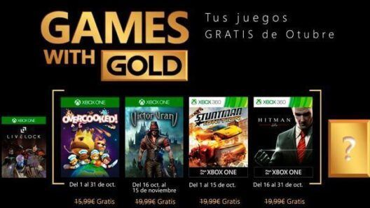 Xbox Live Gold Games with Gold Octubre 2018
